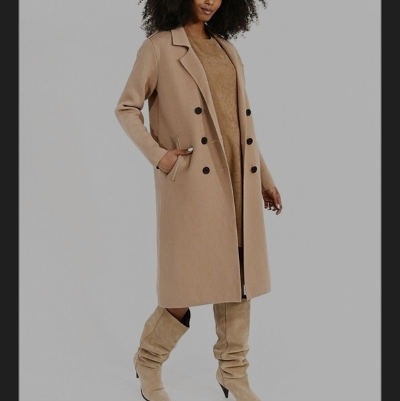 Molly Bracken DOUBLE BREASTED KNIT COAT Size Large. New.This classic sty… - Picture 1 of 10